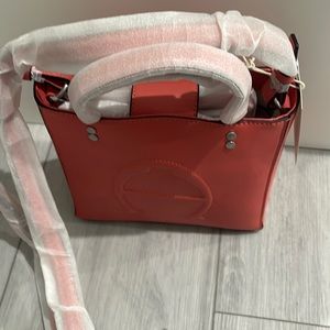 Etienne Aigner coral crossbody bag